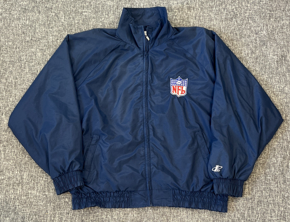 Vintage 90s Logo Athletic NFL Windbreaker Jacket Size XL Full Zip Football
